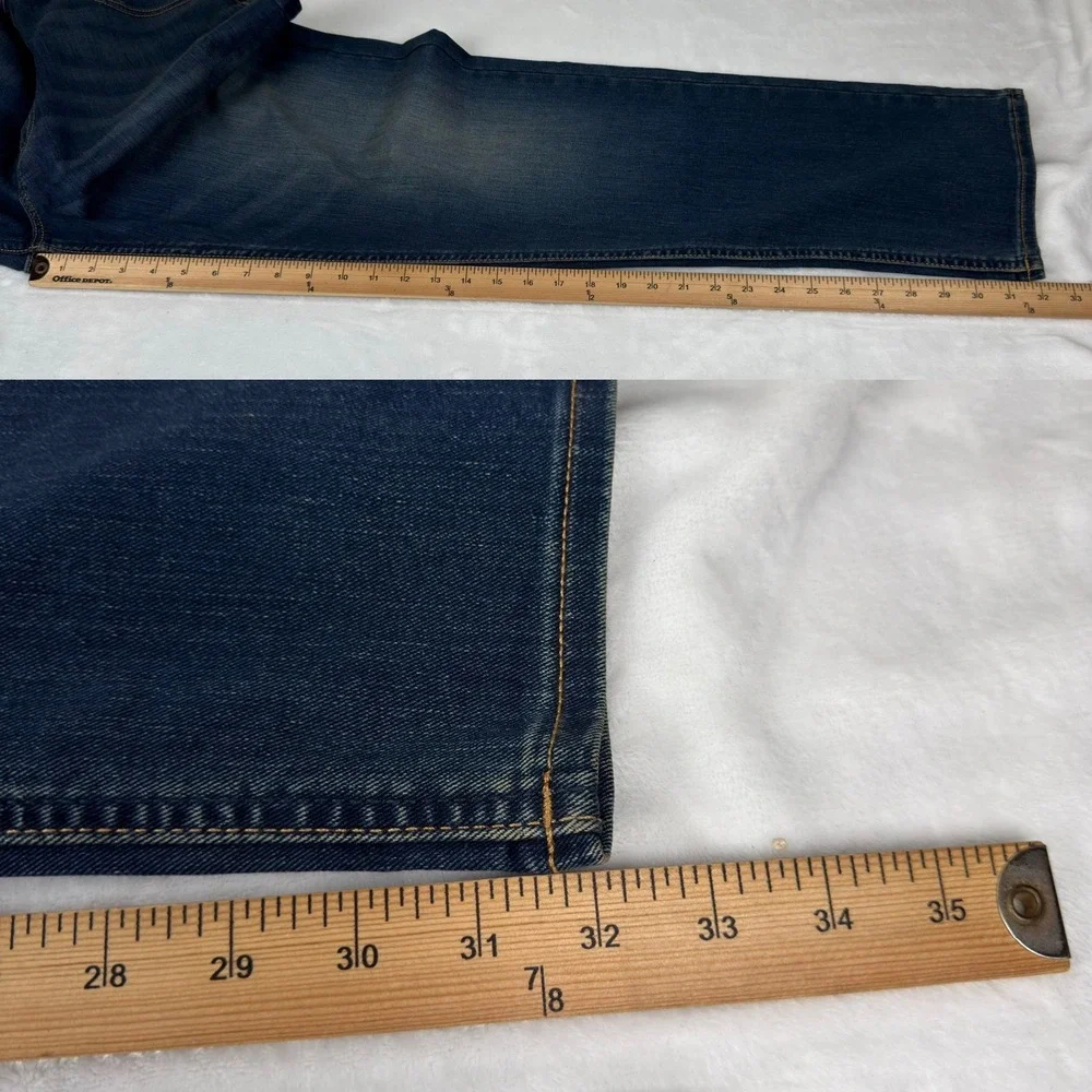 Calvin Klein Jeans Mens 38x32 (40 waist) Slim Straight Stretch Dark Blue New